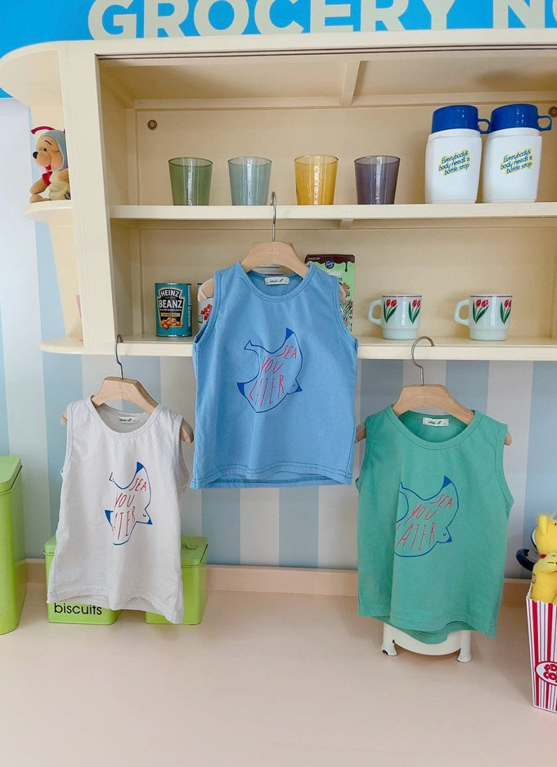 Studio M - Korean Children Fashion - #stylishchildhood - See You Sleeveless Tee - 10