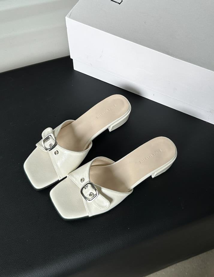 Vade - Korean Women Fashion - #pursuepretty - Buckle Velcro Slipper - 5