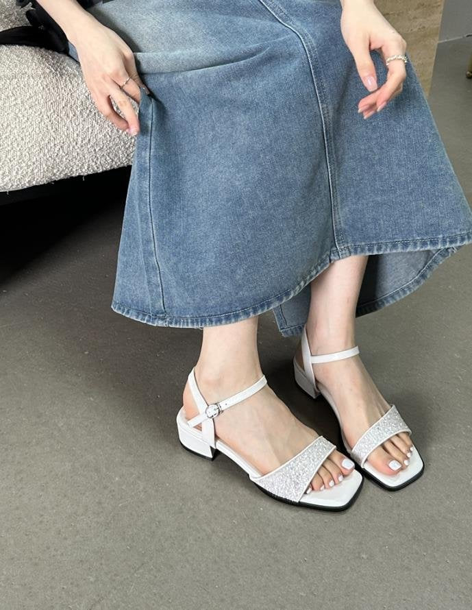 Vade - Korean Women Fashion - #womensfashion - Cubic Beads Slipper Sandal - 11