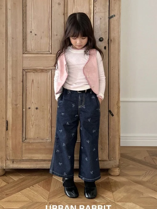 Ribbon Denim Pants