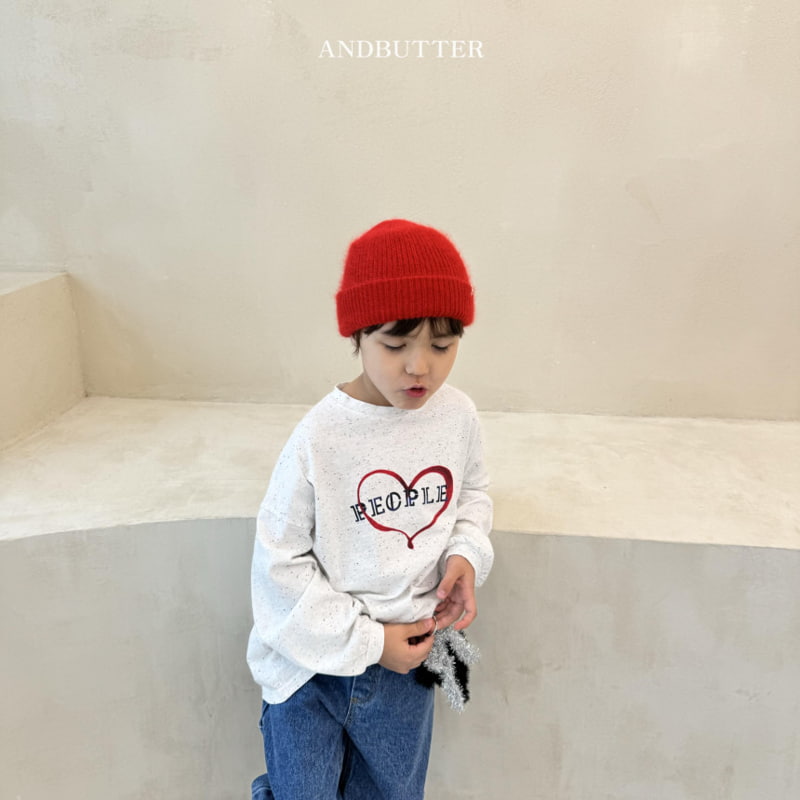 Andbutter - Korean Children Fashion - #childofig - Heart People Tee - 3