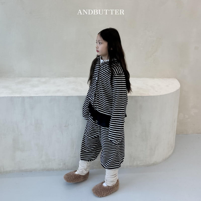 Andbutter - Korean Children Fashion - #childofig - Stripe Jogger Pants - 12