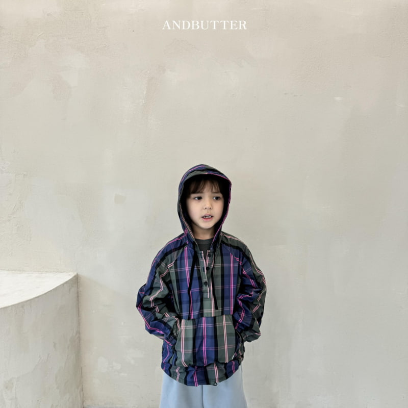 Andbutter - Korean Children Fashion - #childofig - Check Hood Anorak - 7