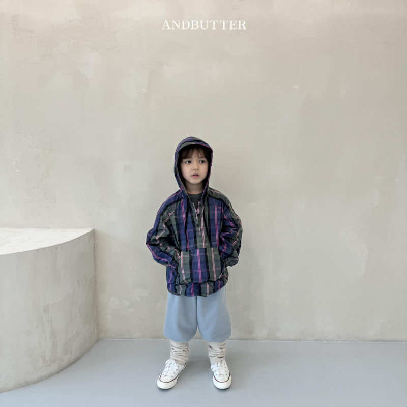 Andbutter - Korean Children Fashion - #childofig - Check Hood Anorak - 8