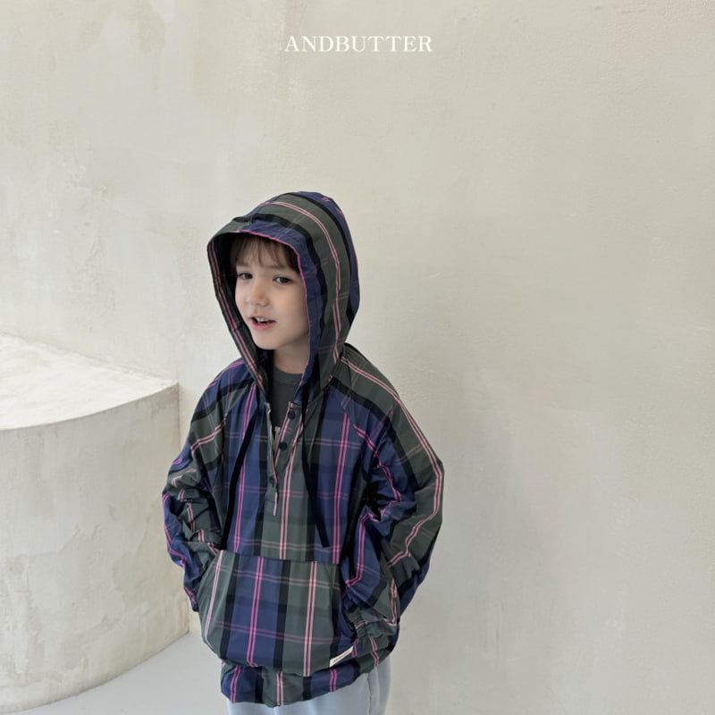 Andbutter - Korean Children Fashion - #childrensboutique - Check Hood Anorak - 9