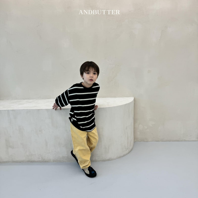 Andbutter - Korean Children Fashion - #designkidswear - Multi Stripe Tee - 2