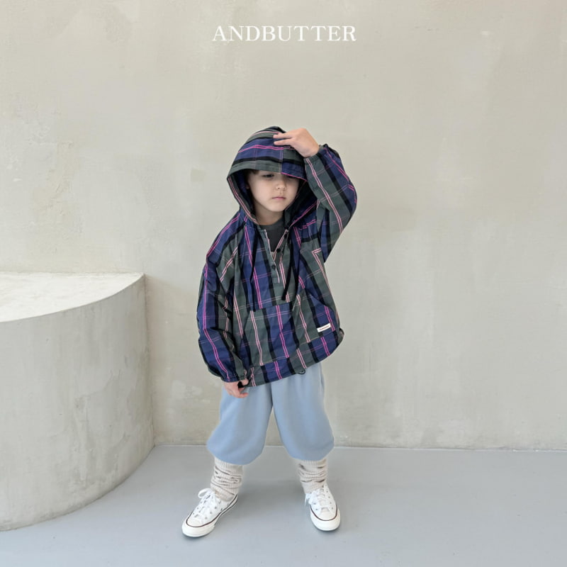 Andbutter - Korean Children Fashion - #designkidswear - Check Hood Anorak - 10