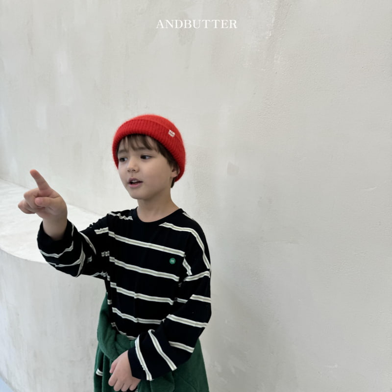 Andbutter - Korean Children Fashion - #discoveringself - Multi Stripe Tee - 3