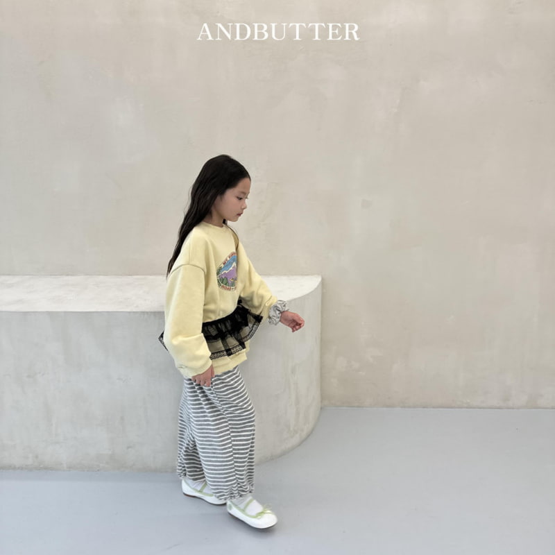 Andbutter - Korean Children Fashion - #discoveringself - Stripe Jogger Pants - 2