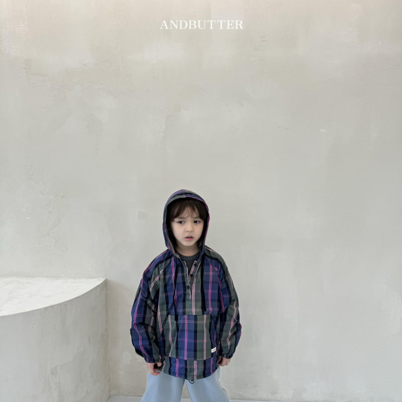 Andbutter - Korean Children Fashion - #discoveringself - Check Hood Anorak - 11