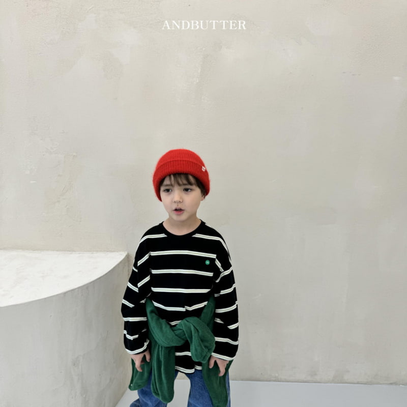 Andbutter - Korean Children Fashion - #kidsshorts - Multi Stripe Tee - 5