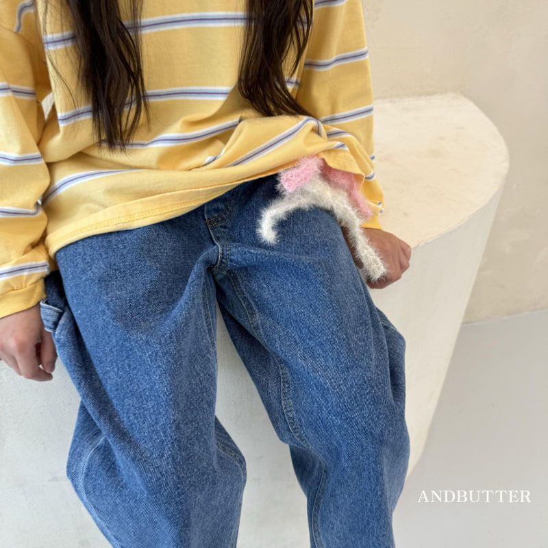 Andbutter - Korean Children Fashion - #kidsshorts - Standard Denim Pants - 2