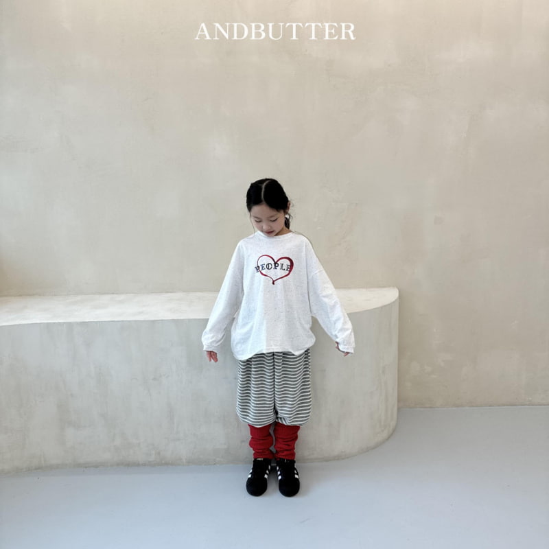 Andbutter - Korean Children Fashion - #kidsshorts - Heart People Tee - 8