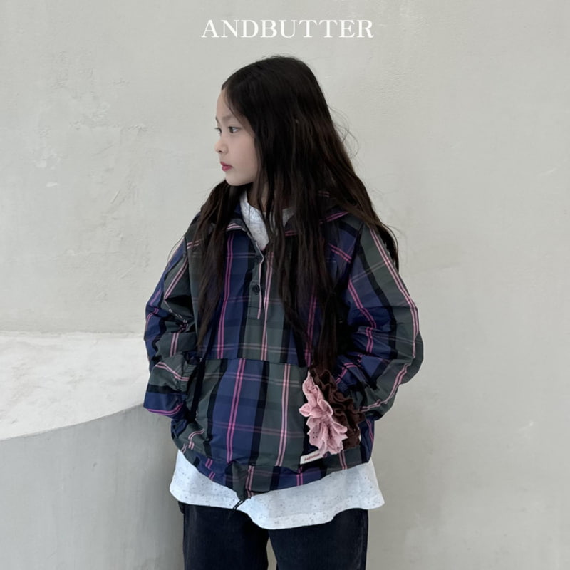 Andbutter - Korean Children Fashion - #kidzfashiontrend - Check Hood Anorak