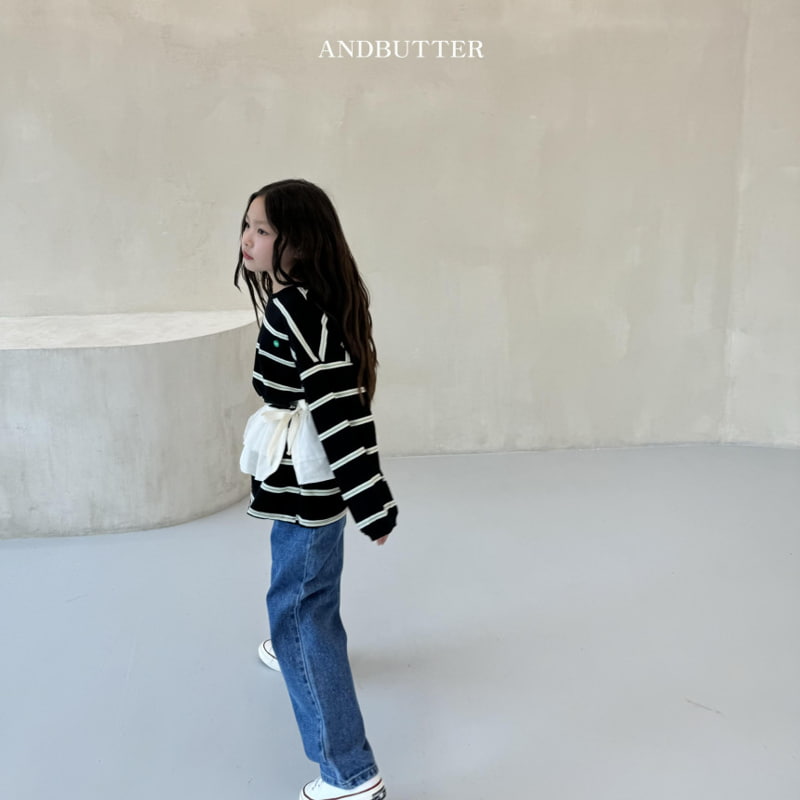 Andbutter - Korean Children Fashion - #magicofchildhood - Multi Stripe Tee - 10