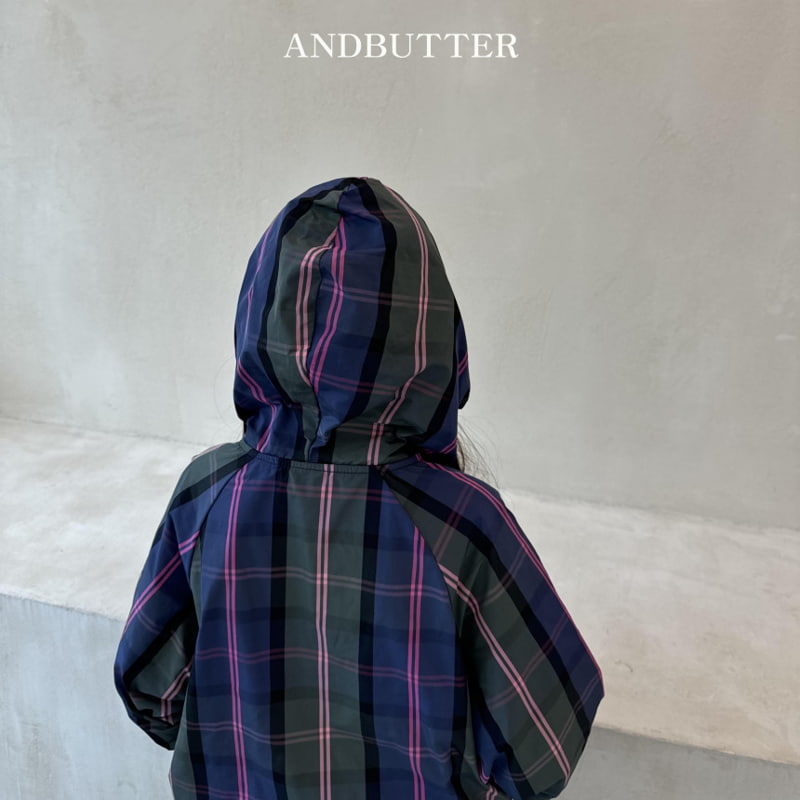 Andbutter - Korean Children Fashion - #minifashionista - Check Hood Anorak - 5