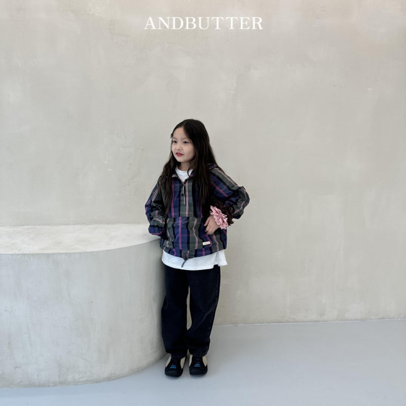 Andbutter - Korean Children Fashion - #prettylittlegirls - Check Hood Anorak - 6