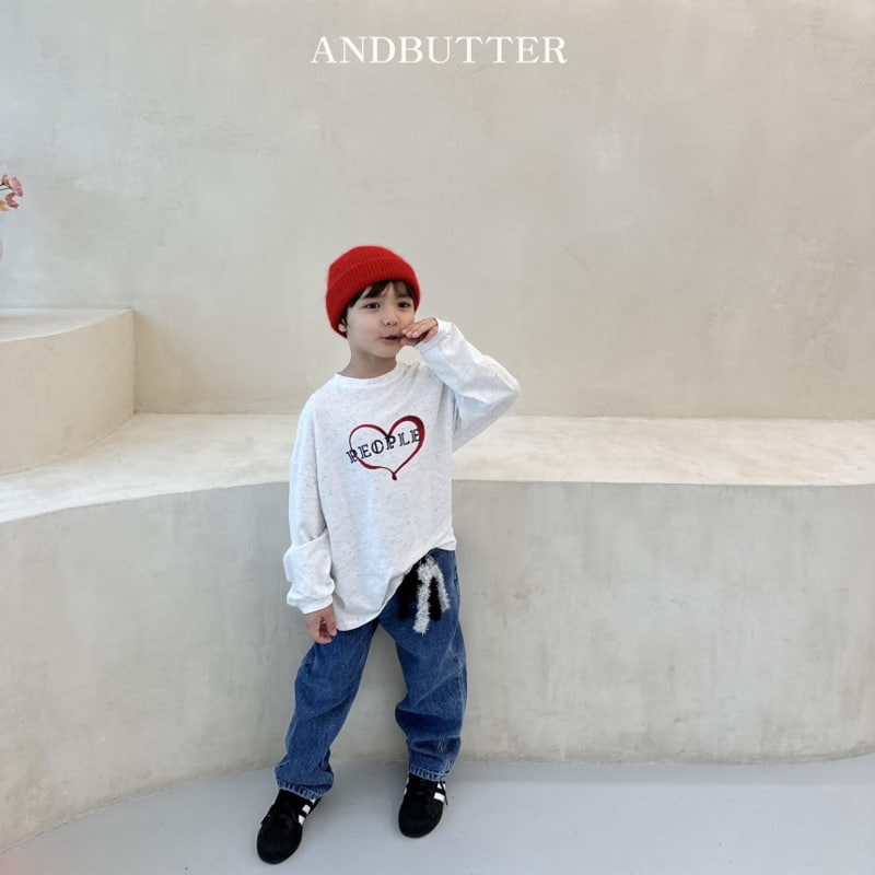 Andbutter - Korean Children Fashion - #stylishchildhood - Heart People Tee - 2