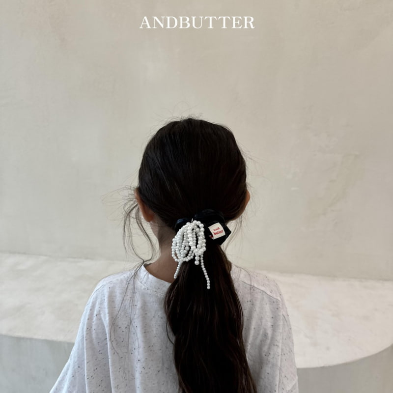 Andbutter - Korean Children Fashion - #todddlerfashion - Metal Pearl Scrunch