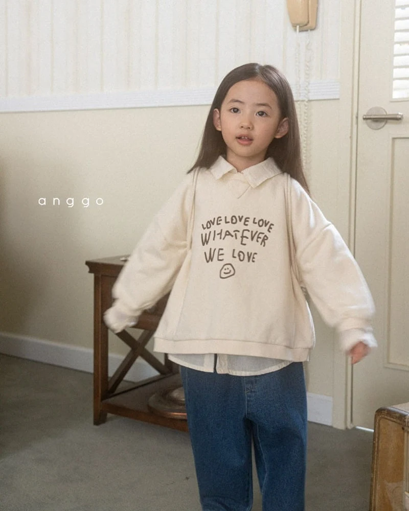 Anggo - Korean Children Fashion - #kidsshorts - Love Sweatshirts - 2