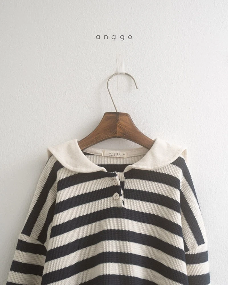 Anggo - Korean Children Fashion - #magicofchildhood - Kitkat Collar Tee - 9