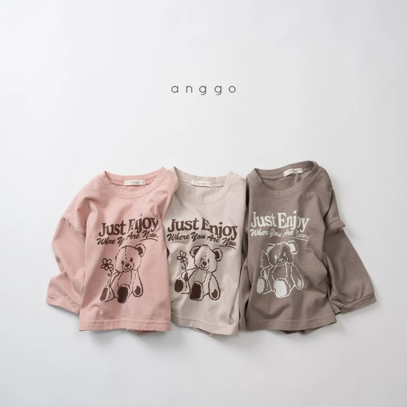 Anggo - Korean Children Fashion - #toddlerclothing - Teddy Bear Tee - 8