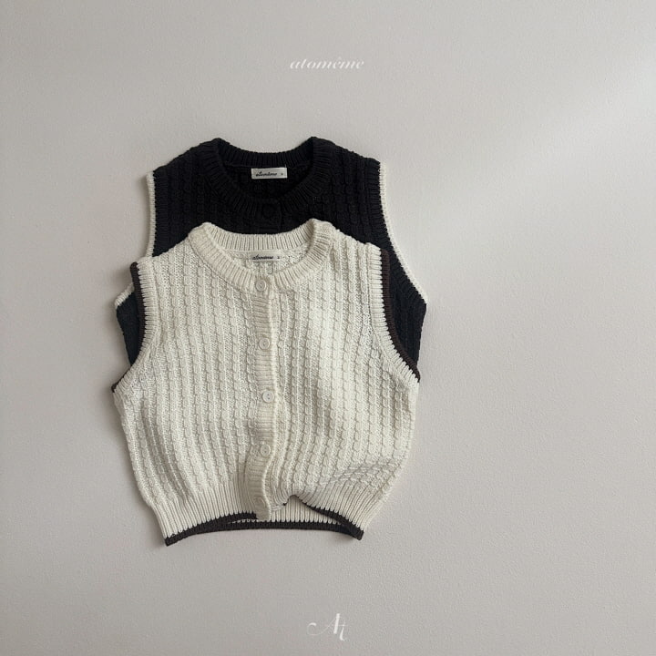 Atomeme - Korean Baby Fashion - #babyboutique - Cute Knit Vest - 3