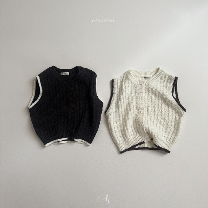 Atomeme - Korean Baby Fashion - #babyboutique - Cute Knit Vest - 4