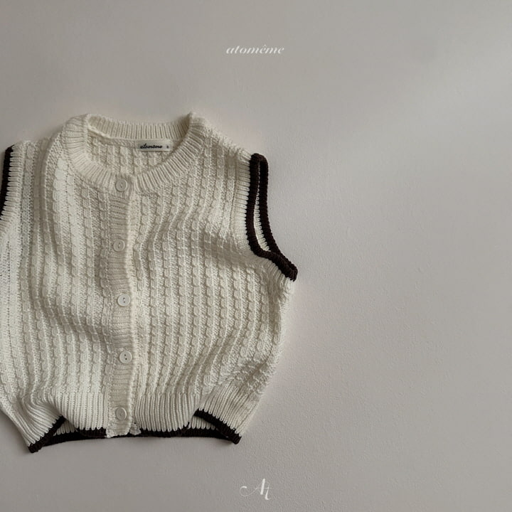 Atomeme - Korean Baby Fashion - #babyfever - Cute Knit Vest - 7