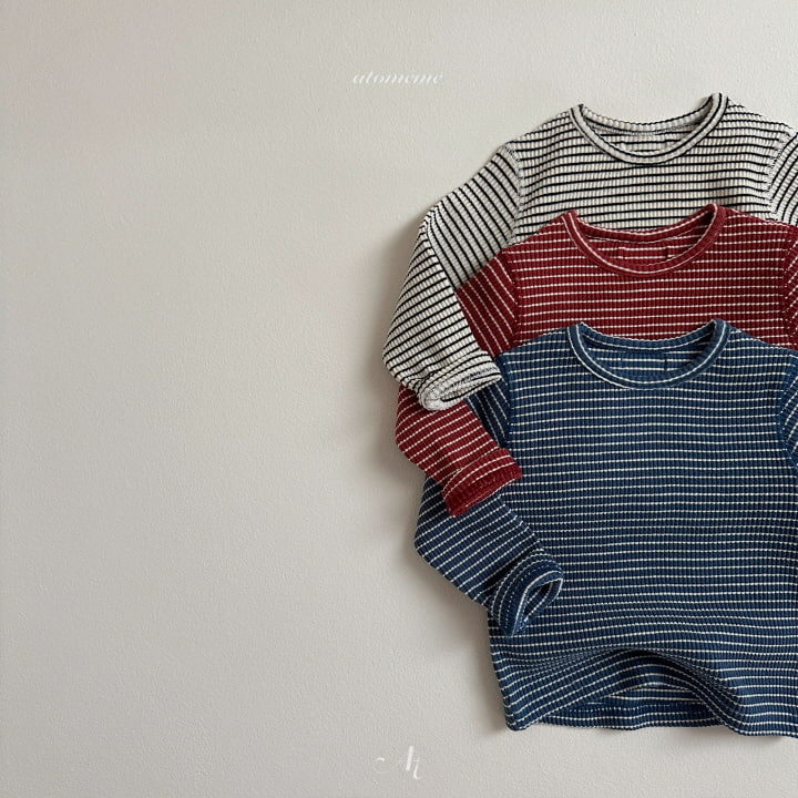 Atomeme - Korean Baby Fashion - #babylifestyle - Marie Stripe Tee - 2