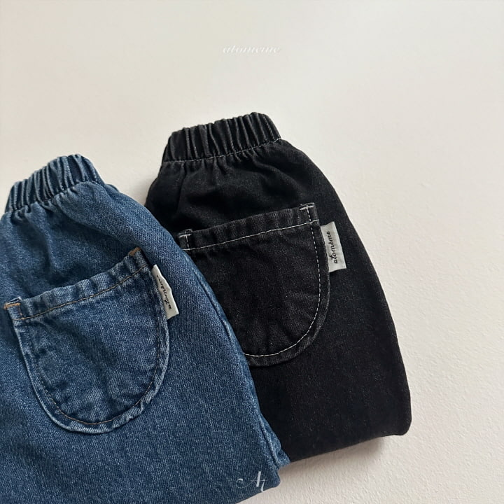 Atomeme - Korean Baby Fashion - #babyoninstagram - Automn Wide Denim Pants - 2