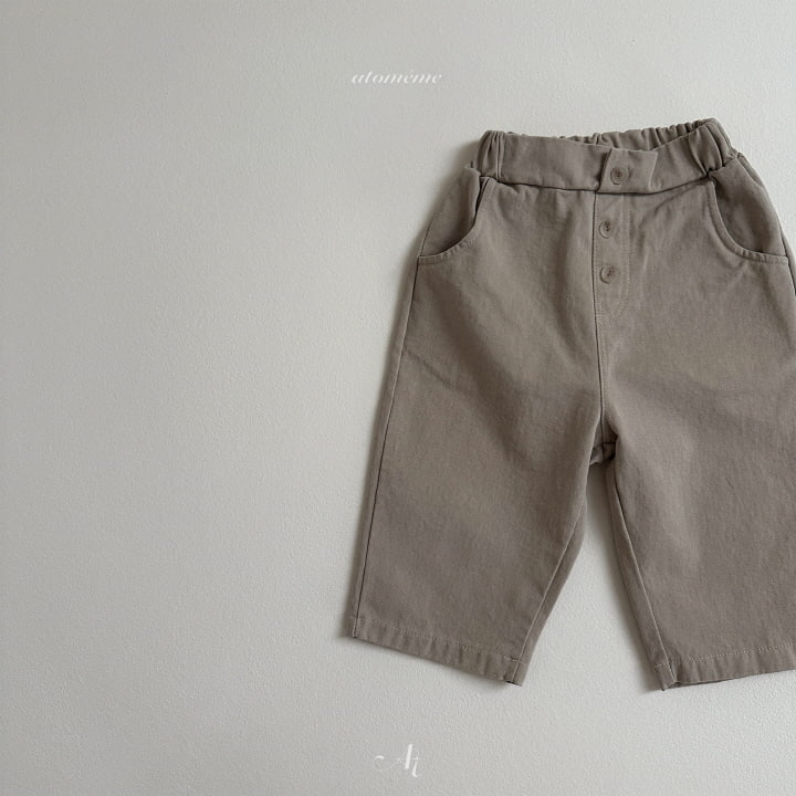 Atomeme - Korean Baby Fashion - #babyoninstagram - Baby Button Pants - 6