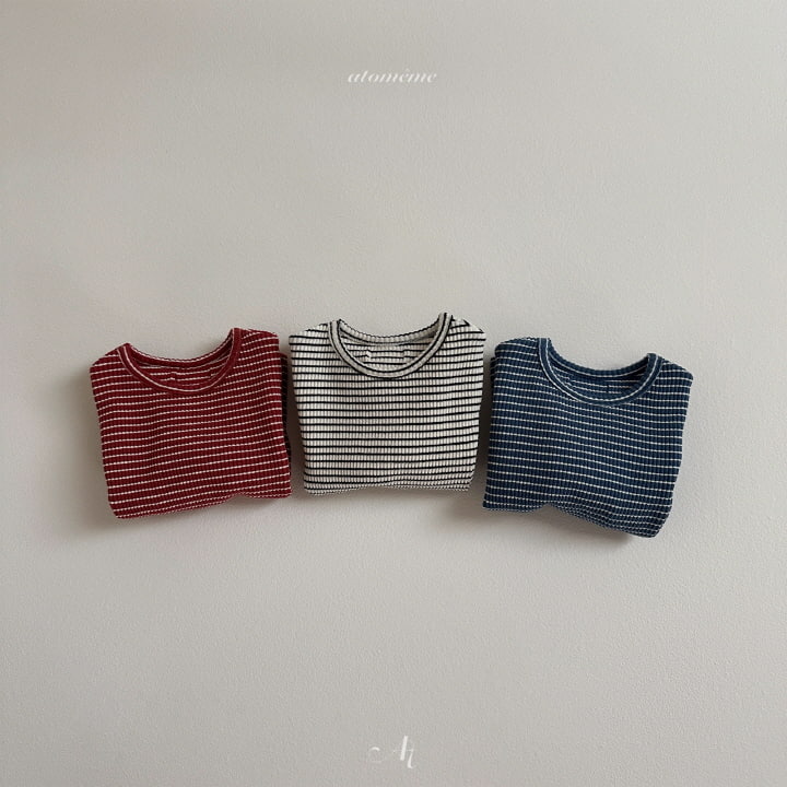 Atomeme - Korean Baby Fashion - #babyoninstagram - Marie Stripe Tee - 4