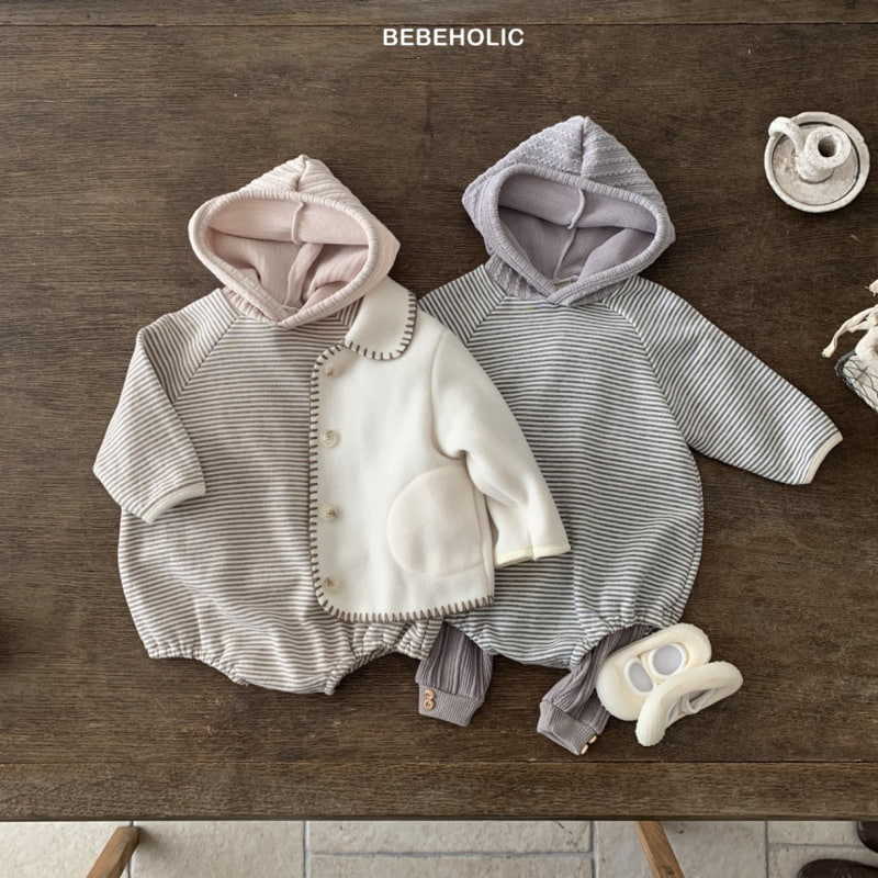 Bebe Holic - Korean Baby Fashion - #babyboutique - Colored Hood Bodysuit