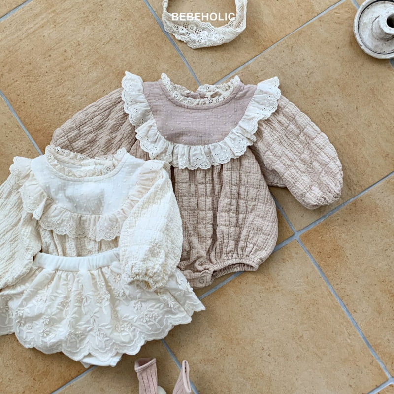 Bebe Holic - Korean Baby Fashion - #babyboutique - Lace Frill Bodysuit - 3