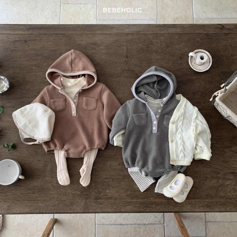 Bebe Holic - Korean Baby Fashion - #babyboutiqueclothing - Venus Hood Bodysuit