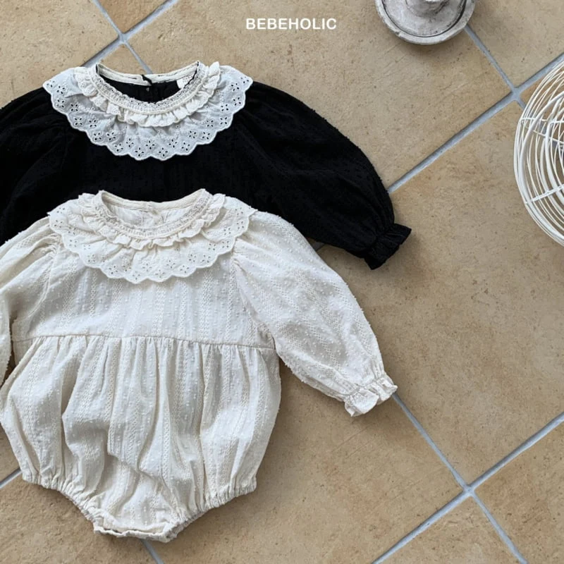 Bebe Holic - Korean Baby Fashion - #babyclothing - Lace Collar Bodysuit - 6