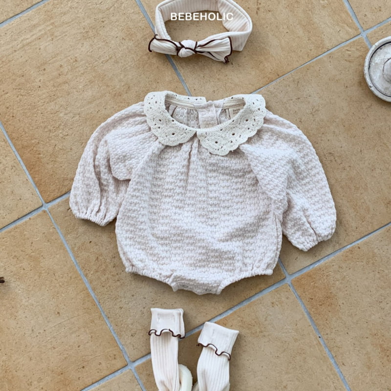 Bebe Holic - Korean Baby Fashion - #babyboutiqueclothing - Embo Knit Bodysuit - 4