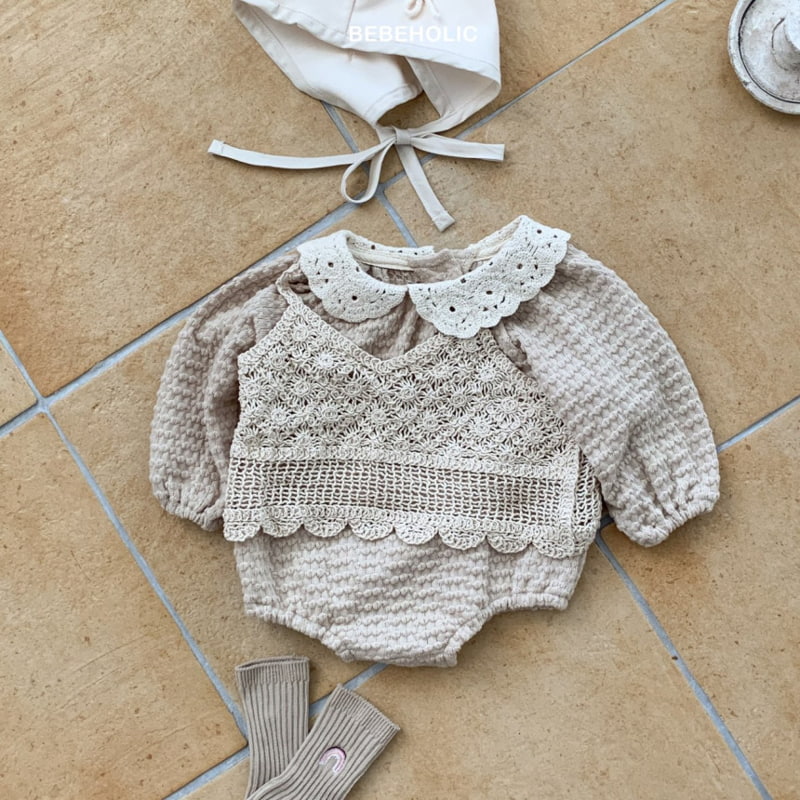 Bebe Holic - Korean Baby Fashion - #babyfashion - Embo Knit Bodysuit - 5