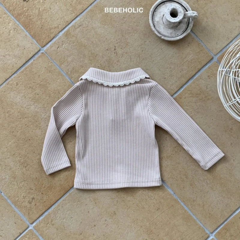 Bebe Holic - Korean Baby Fashion - #babyfever - Pongpong Collar Tee - 12