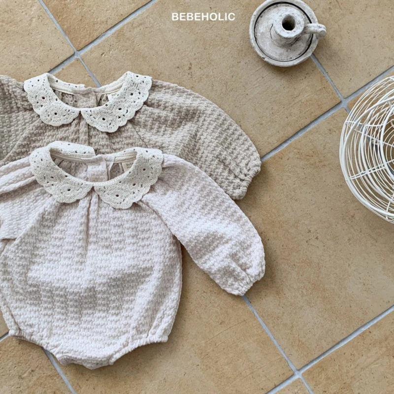 Bebe Holic - Korean Baby Fashion - #babyfever - Embo Knit Bodysuit - 6