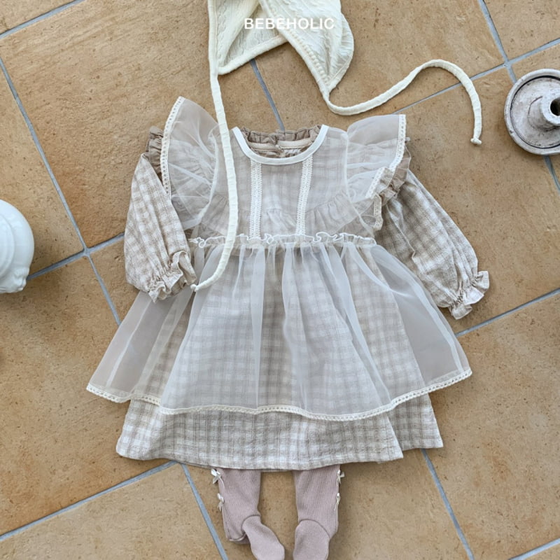 Bebe Holic - Korean Baby Fashion - #babylifestyle - Apron Frill One-piece