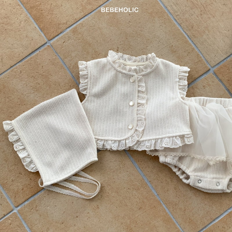 Bebe Holic - Korean Baby Fashion - #babylifestyle - Lace Bonnet - 3