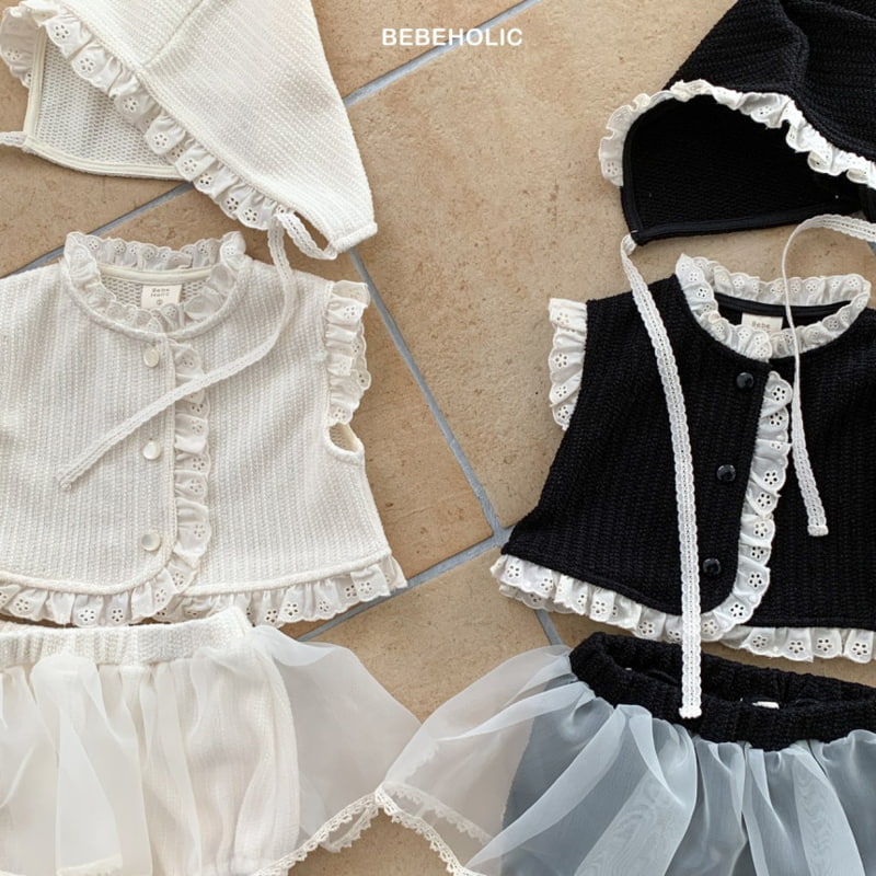 Bebe Holic - Korean Baby Fashion - #babylifestyle - Lace Frill Vest - 2