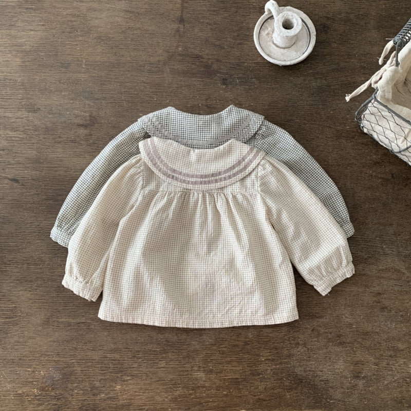 Bebe Holic - Korean Baby Fashion - #babyoninstagram - Tape Collar Blouse - 11