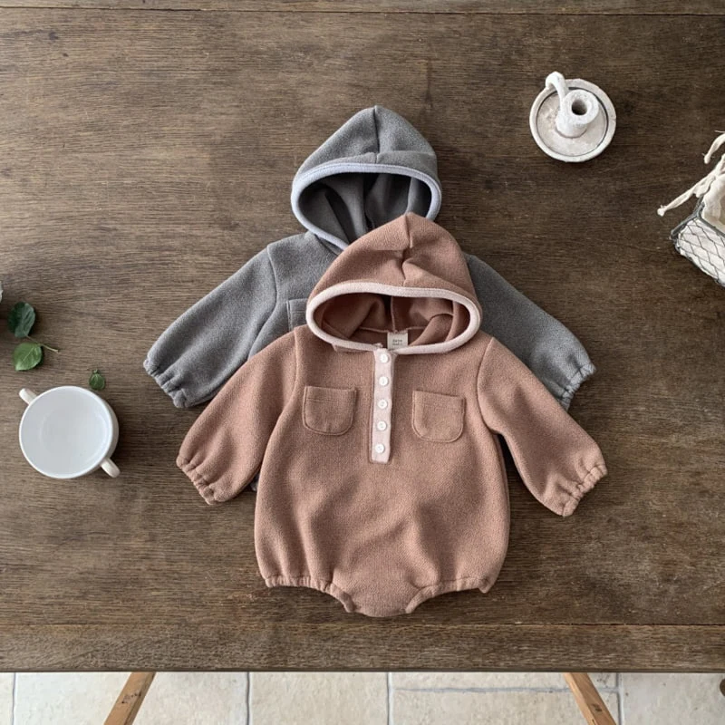 Bebe Holic - Korean Baby Fashion - #babyoninstagram - Venus Hood Bodysuit - 7