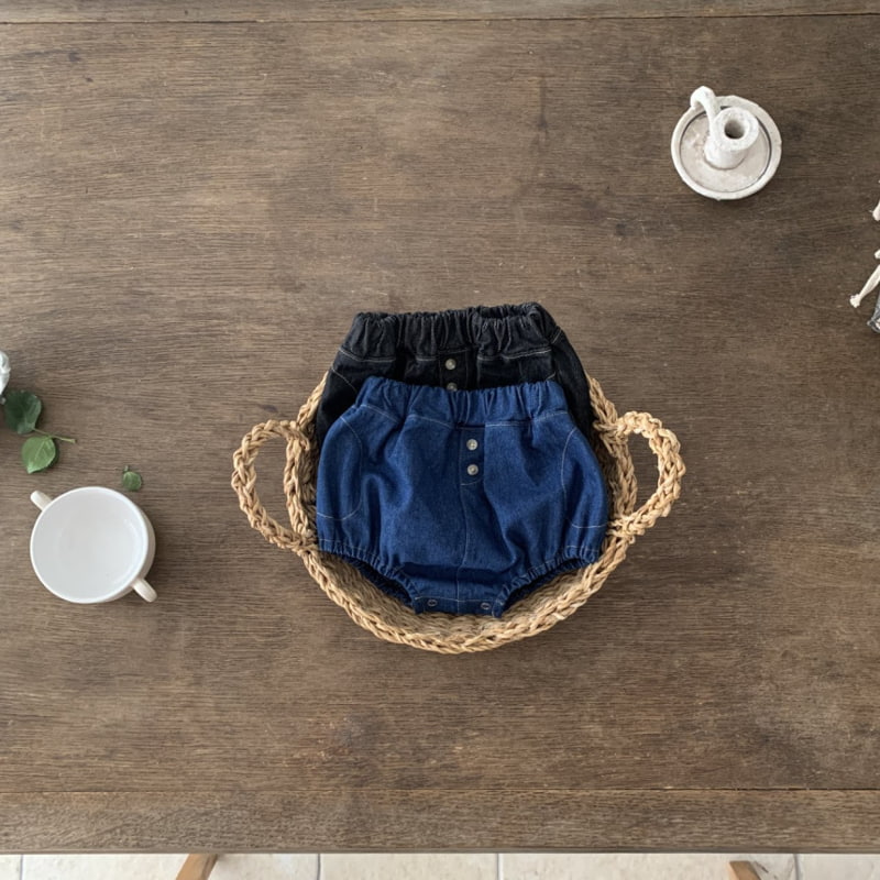 Bebe Holic - Korean Baby Fashion - #babyootd - Denim Bloomer - 9