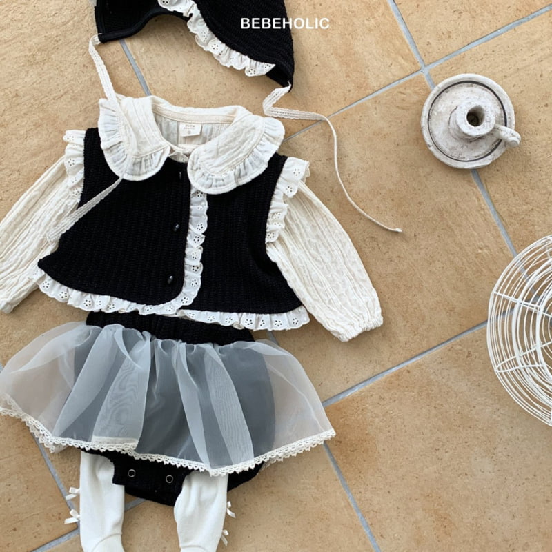 Bebe Holic - Korean Baby Fashion - #babyoninstagram - Lace Frill Vest - 4