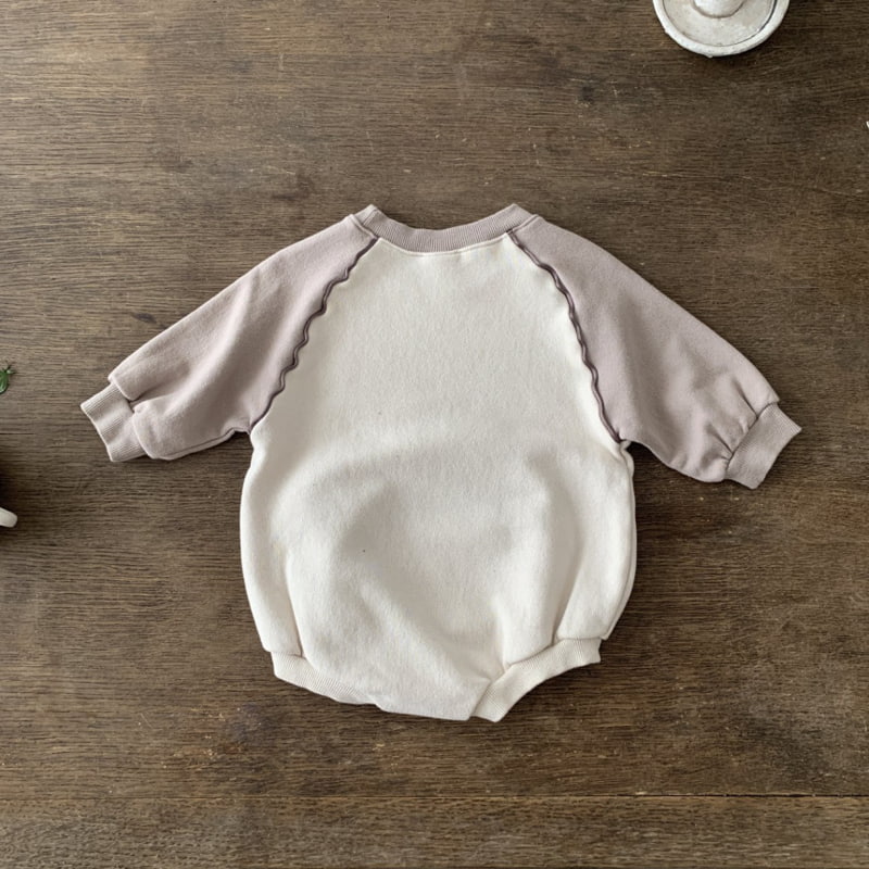 Bebe Holic - Korean Baby Fashion - #babyoutfit - Raglan Piping Bodysuit - 12