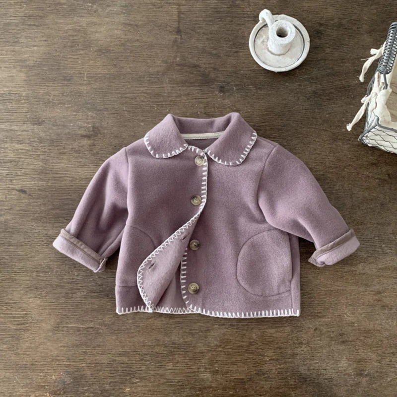 Bebe Holic - Korean Baby Fashion - #babyoutfit - Pin Coat Jumper - 8